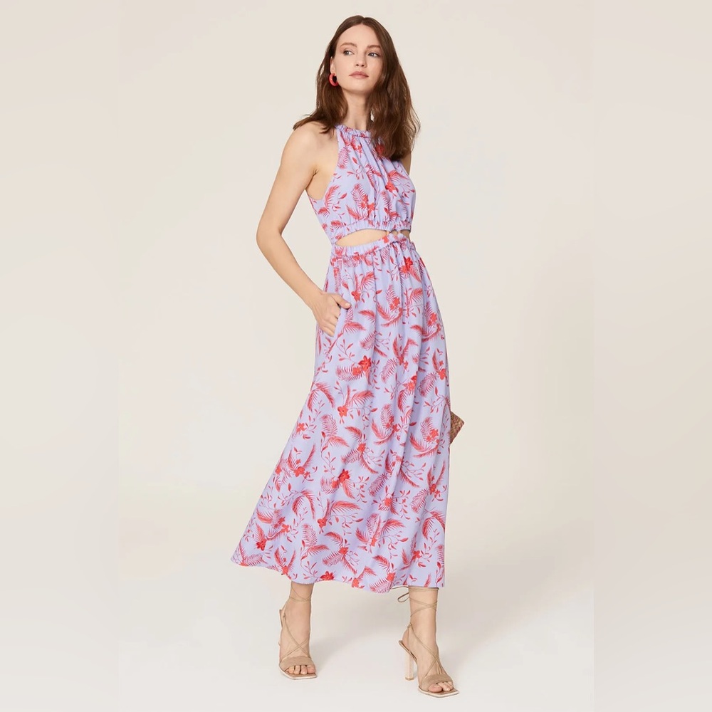 Likely Karrica Dress in Purple Printed Crepe